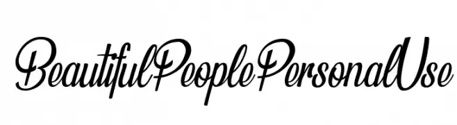 Beautiful People Personal Use   Frei Schriftart Herunterladen