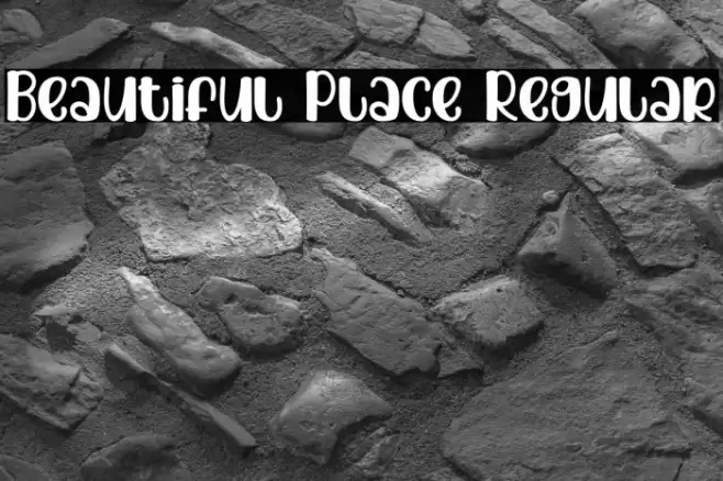 Beautiful Place Regular Font examples