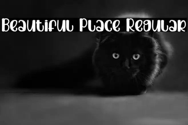 Beautiful Place Regular Font examples