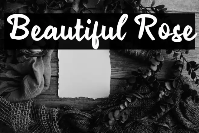 Beautiful Rose Font examples