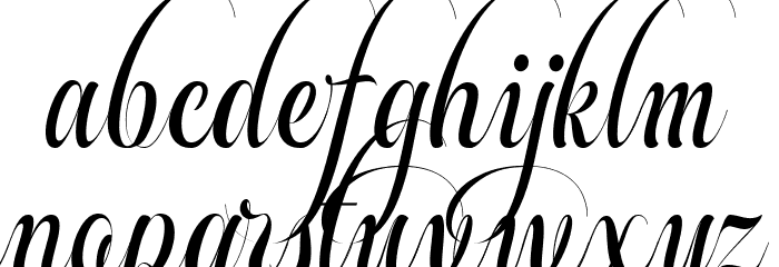 Beautiful Roses Script Font LOWERCASE