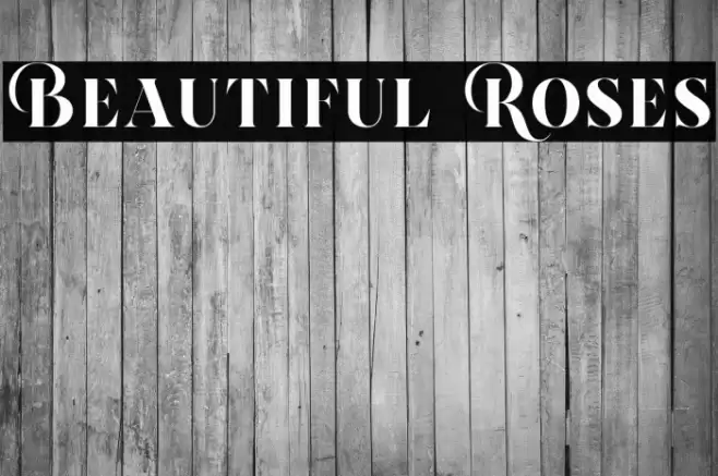Beautiful Roses Font examples