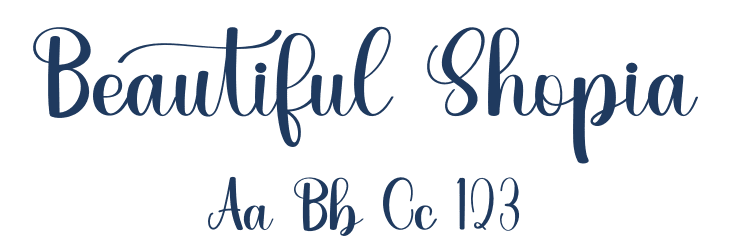 Beautiful Shopia Font Preview