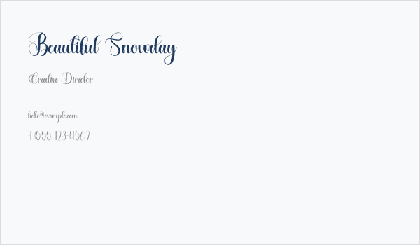 Beautiful Snowday Business Card