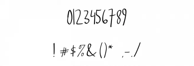 Beautiful Sunday Font OTHER CHARS