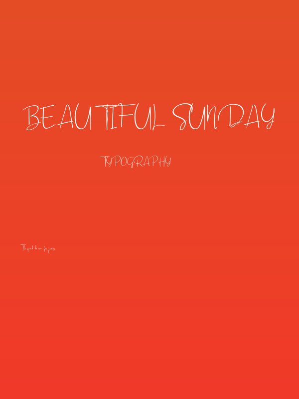 Beautiful Sunday Poster