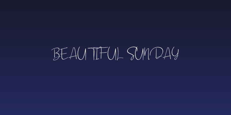 Beautiful Sunday Social Header