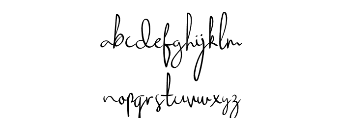 Beautiful Sunday Font LOWERCASE