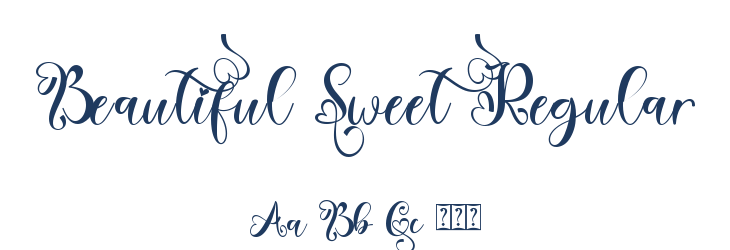 Beautiful Sweet Regular Font Preview