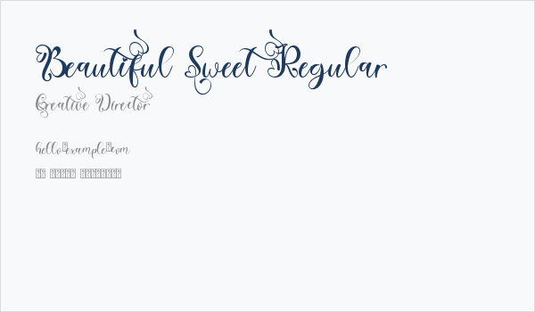 Beautiful Sweet Regular Business Card