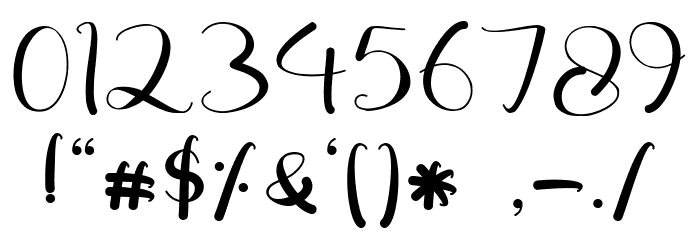 Beautiful Variella Font OTHER CHARS