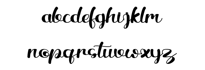 Beautiful Variella Font LOWERCASE
