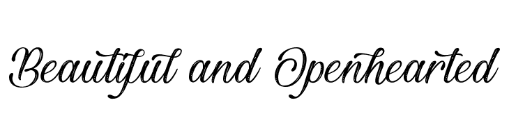 Beautiful and Openhearted  Frei Schriftart Herunterladen