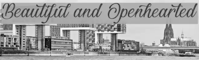 Beautiful and Openhearted Font examples