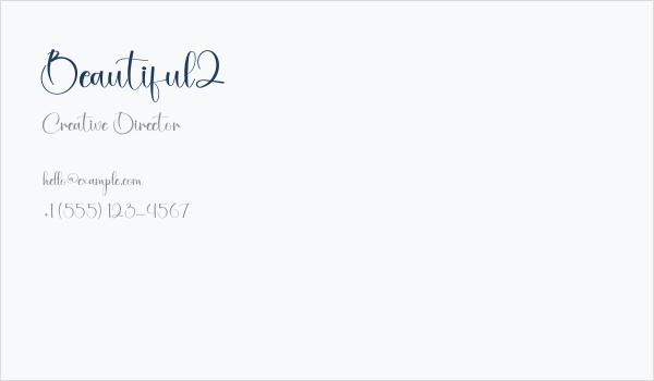 Beautiful2 Business Card