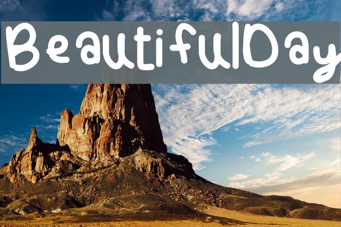 BeautifulDay Font examples
