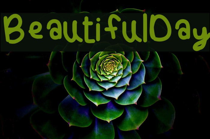 BeautifulDay Font examples