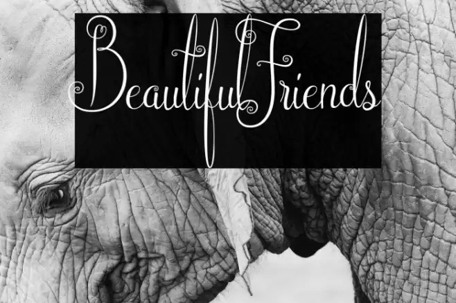 BeautifulFriends Font examples