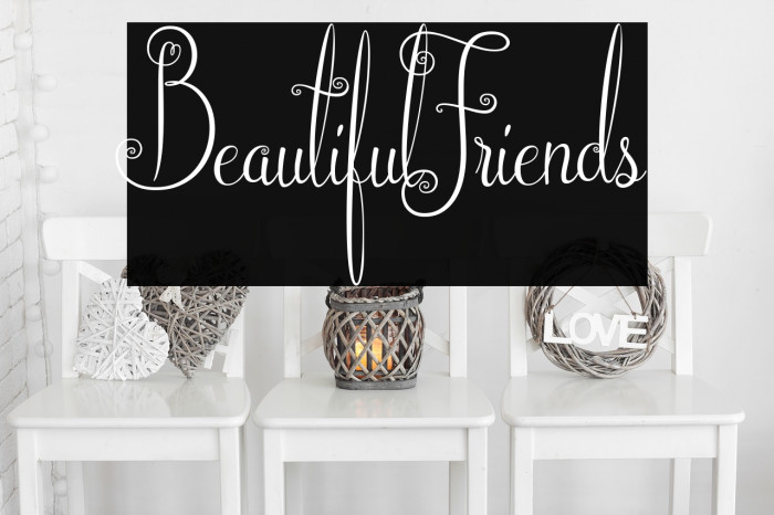 BeautifulFriends Font examples