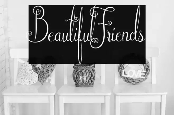BeautifulFriends Font examples