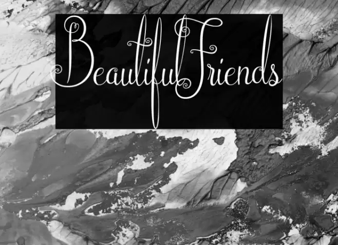 BeautifulFriends Font examples