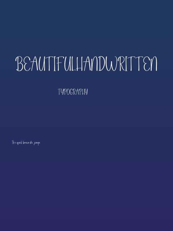 BeautifulHandwritten Poster