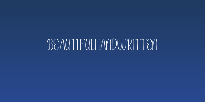 BeautifulHandwritten Social Header