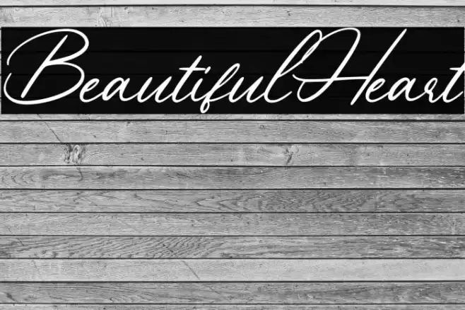 BeautifulHeart Font examples