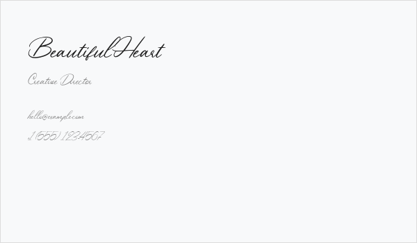 BeautifulHeart Business Card