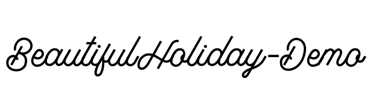 BeautifulHoliday-Demo Font