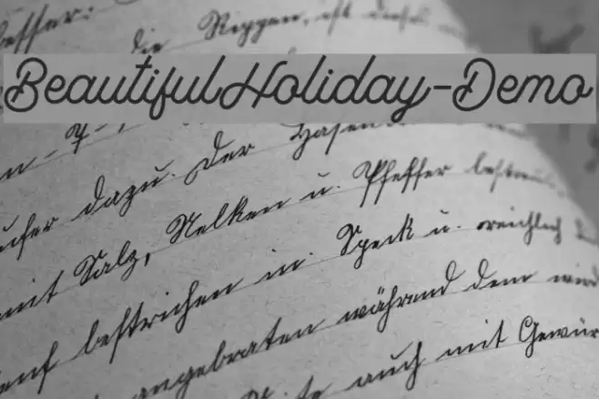 BeautifulHoliday-Demo Font examples
