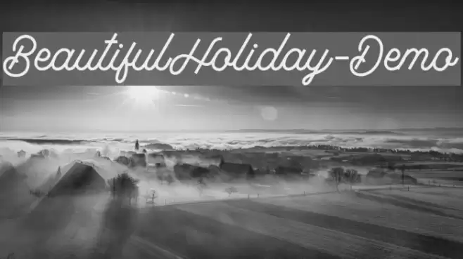 BeautifulHoliday-Demo Font examples