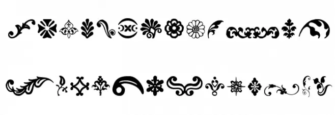 BeautifulOrnamentsThree Schriftart Groß