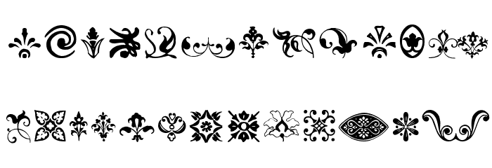 BeautifulOrnamentsThree Font LOWERCASE