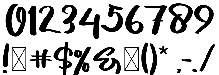 BeautifulRegular Font OTHER CHARS