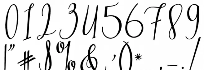 BeautifulScript-Light Font OTHER CHARS