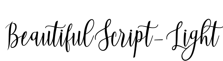 BeautifulScript-Light  Frei Schriftart Herunterladen