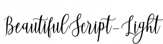 BeautifulScript-Light  नि: शुल्क फ़ॉन्ट्स डाउनलोड