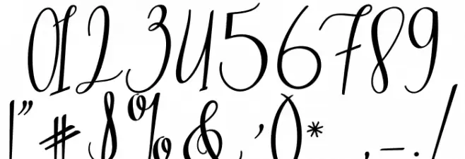 BeautifulScript-Light Font OTHER CHARS