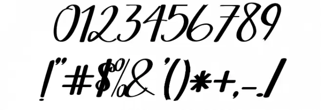 BeautifulScript-script Font OTHER CHARS