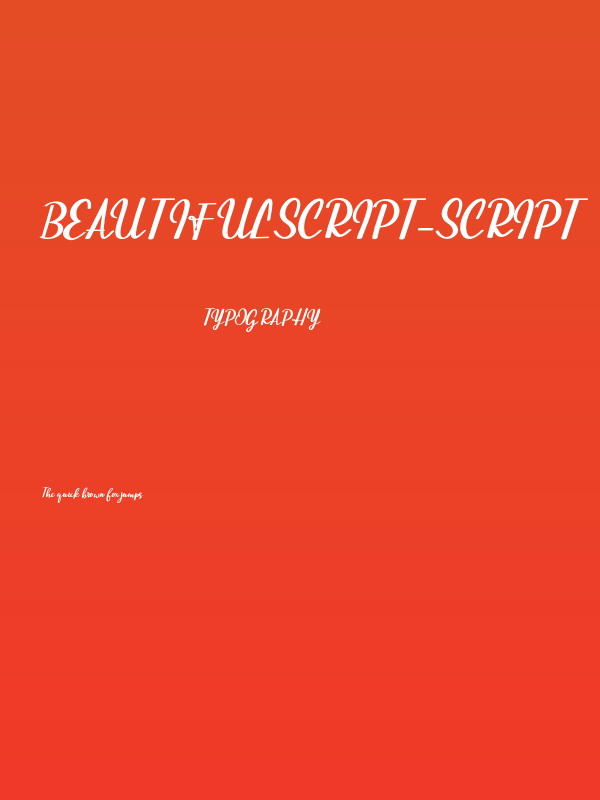 BeautifulScript-script Poster
