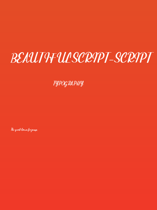 BeautifulScript-script Poster
