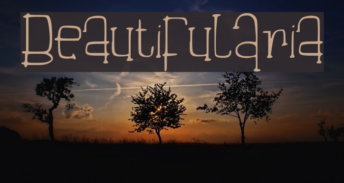 Beautiful_Aria Font examples
