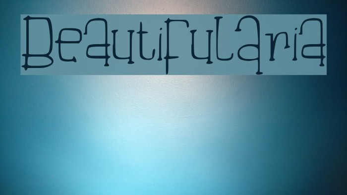 Beautiful_Aria Font examples