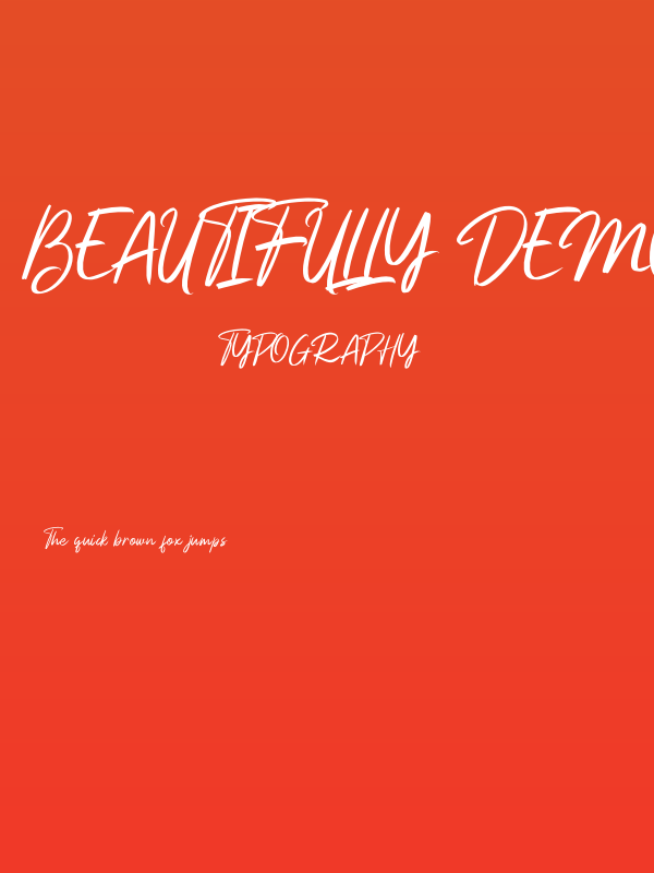 Beautifully DEMO Poster