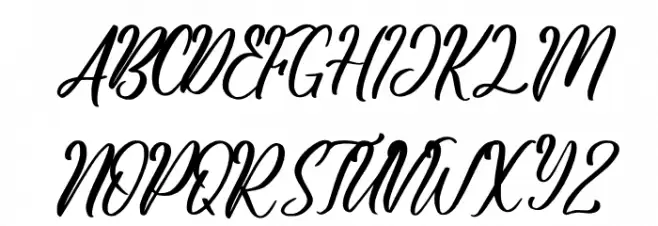 Beautifully Font UPPERCASE