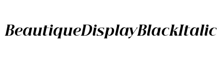 Beautique Display Black Italic  Frei Schriftart Herunterladen