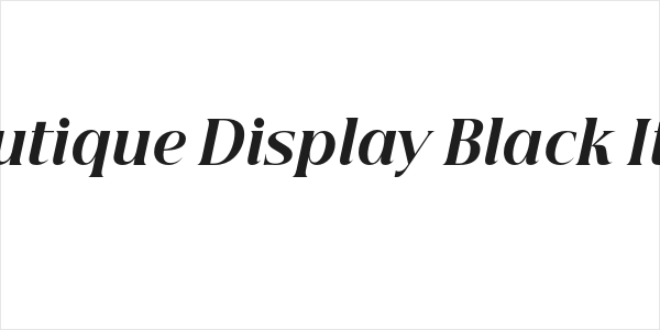 Beautique Display Black Italic Logo