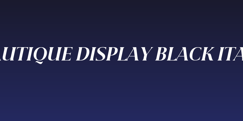 Beautique Display Black Italic Social Header