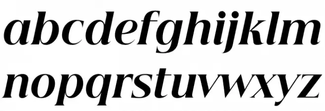 Beautique Display Black Italic Caratteri MINUSCOLO